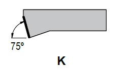 ISO značenie soustrunických nožov - úhol nastavenia K