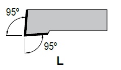 ISO značenie soustrunických nožov - úhol nastavenia L